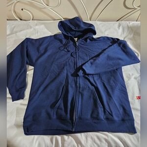 Hanes Men's Deep Blue Zip-Up Sweater